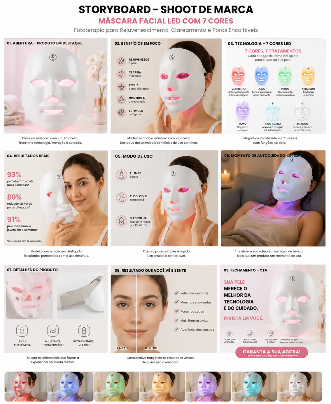 Máscara Facial LED com 7 Cores — detalhes e benefícios (imagem 1)