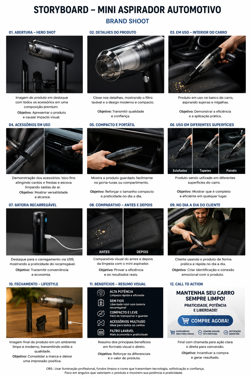 Mini Aspirador Automotivo Portátil — detalhes e benefícios (imagem 1)