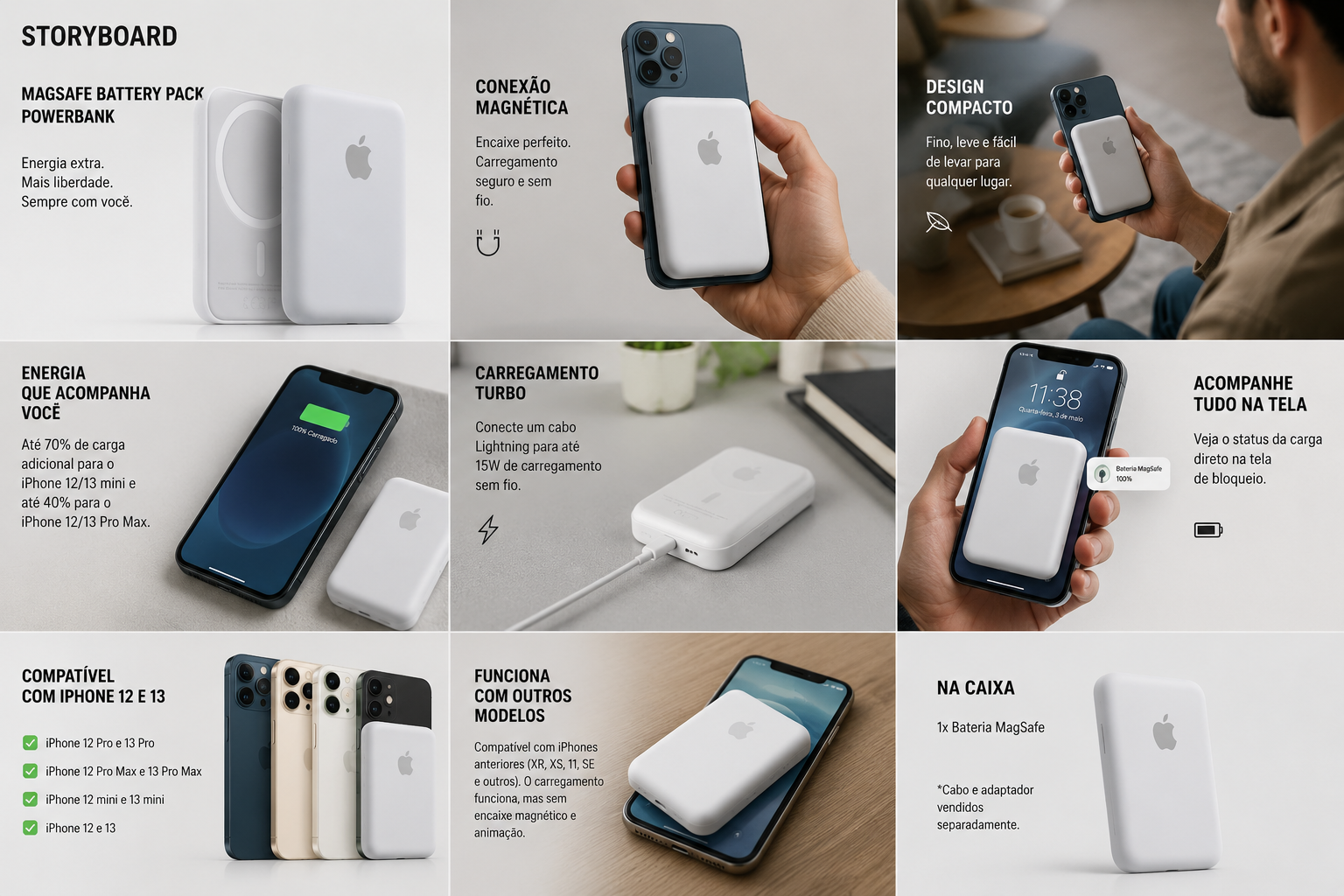 Bateria Powerbank MagSafe (compatível Apple) — detalhes e benefícios (imagem 1)