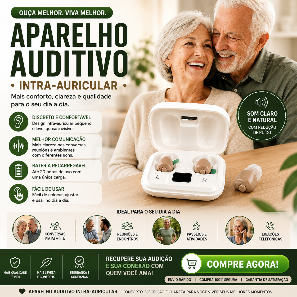 Aparelho Auditivo Intra-Auricular Recarregável — detalhes e benefícios (imagem 1)