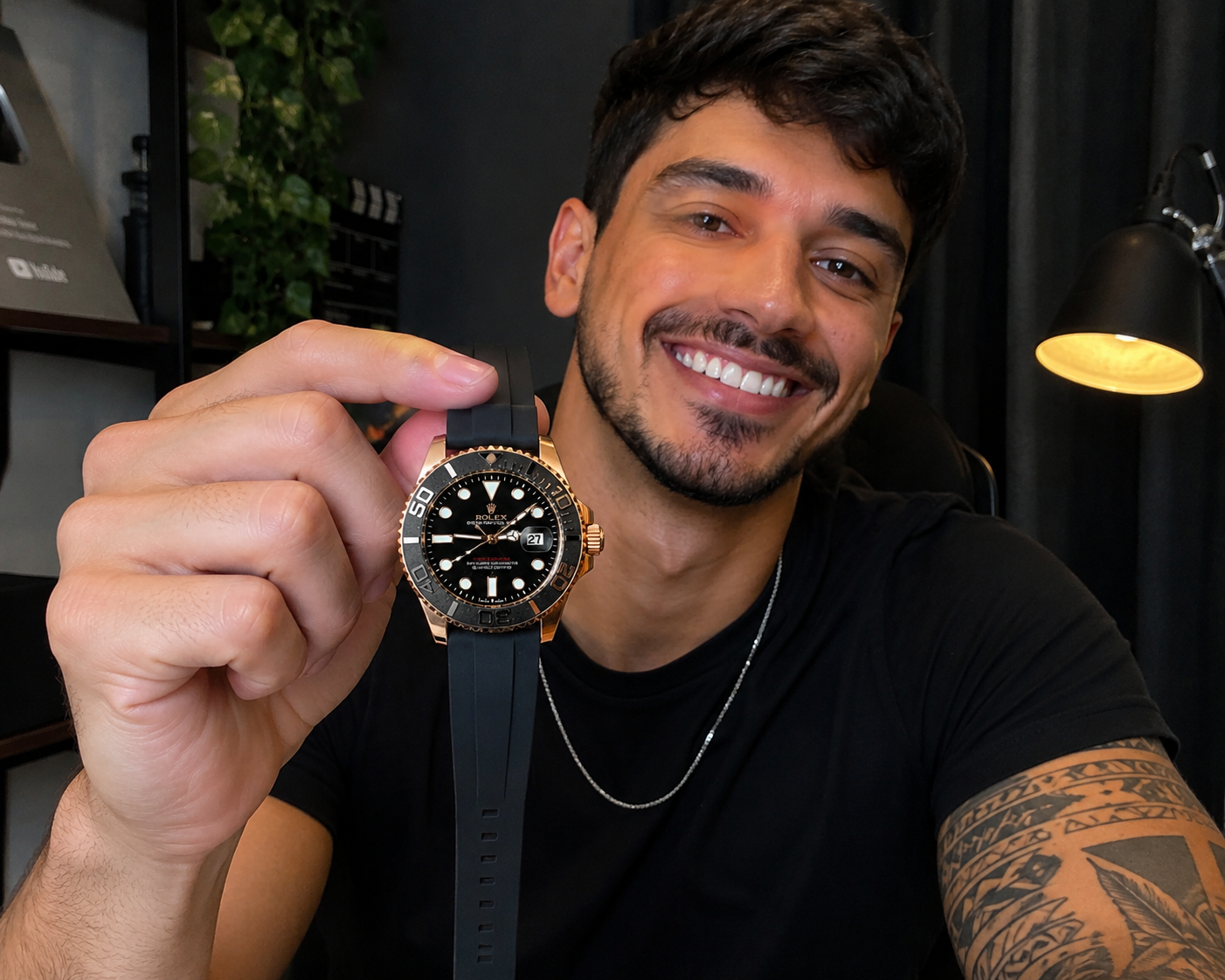 Relógio Masculino Estilo Diver — Rose Gold
