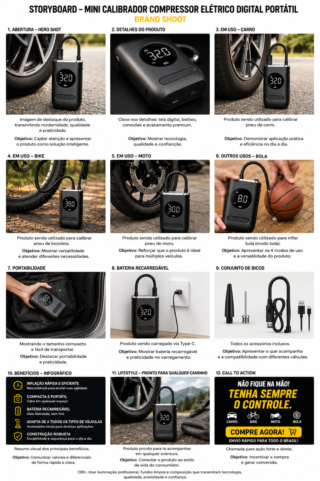 Mini Calibrador Compressor Elétrico Digital — detalhes e benefícios (imagem 1)
